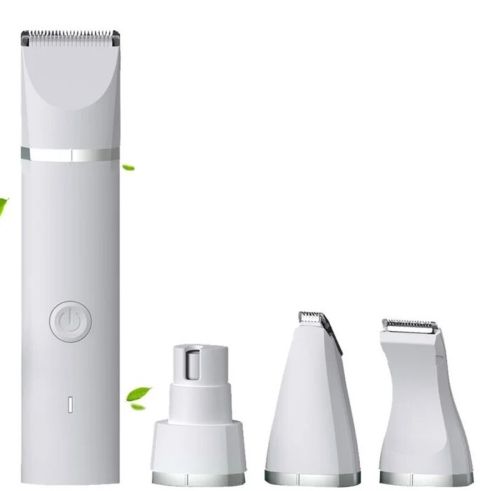 Бездротова машинка для стрижки домашніх тварин 4 в 1 Pet Hair Cutter AND391 акумуляторна для грумінгу собак і кішок з 4 знімними головками