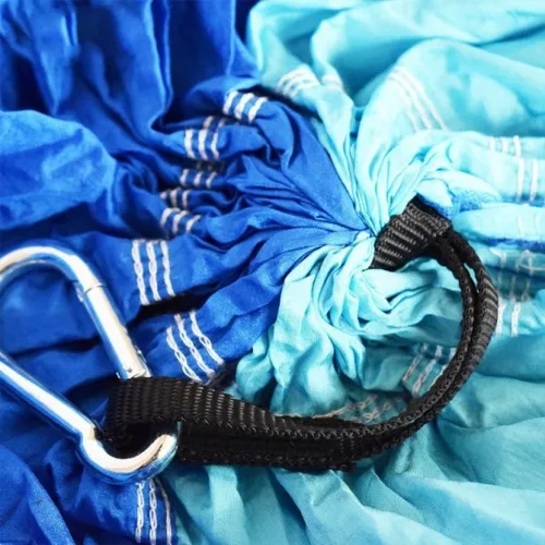 Подвесной туристический нейлоновый гамак Hammock With Net Blue до 200 кг с москитной сеткой для кемпинга, Походный гамак 263х135 Синий