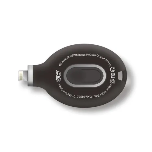 УМБ портативний зарядний пристрій для iPhone Power Pod Emergency Charge 800mAh брелок Power Bank роз'єм Lightning зовнішній акумулятор для телефону