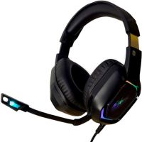 Ігрові дротові навушники Cyberpunk CP-007 з підсвічуванням і мікрофоном геймерські повнорозмірні навушники з гарнітурою для ПК і ноутбука 96491 чорні