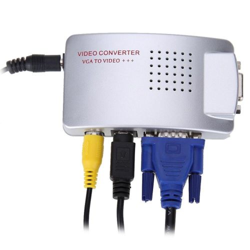 Универсальный конвертер VGA-RCA AV + S-Video TV converter с VGA на RCA тюльпаны для подключение от ПК к ТВ.