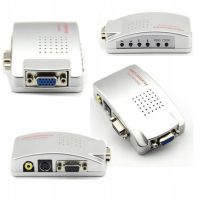Универсальный конвертер VGA-RCA AV + S-Video TV converter с VGA на RCA тюльпаны для подключение от ПК к ТВ.