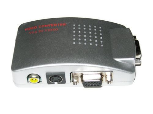 Универсальный конвертер VGA-RCA AV + S-Video TV converter с VGA на RCA тюльпаны для подключение от ПК к ТВ.