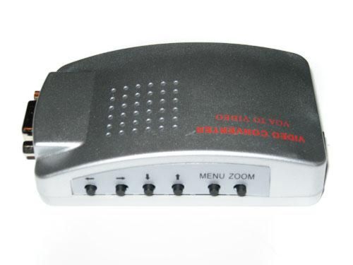 Универсальный конвертер VGA-RCA AV + S-Video TV converter с VGA на RCA тюльпаны для подключение от ПК к ТВ.