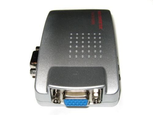 Универсальный конвертер VGA-RCA AV + S-Video TV converter с VGA на RCA тюльпаны для подключение от ПК к ТВ.