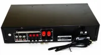 Стерео підсилювач потужності звуку UKC AV-121BT 200W, П'ятиканальний портативний стереопідсилювач з караоке на 2 Мікрофони, FM радіо і Bluetooth USB