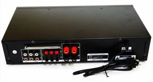 Стерео підсилювач потужності звуку UKC AV-121BT 200W, П'ятиканальний портативний стереопідсилювач з караоке на 2 Мікрофони, FM радіо і Bluetooth USB