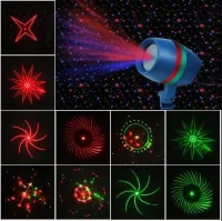 Цветной уличный лазерный проектор Star Shower Motion Laser Light для украшения дома и улицы, Новогодняя уличная лазерная подсветка 12 программ