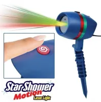 Цветной уличный лазерный проектор Star Shower Motion Laser Light для украшения дома и улицы, Новогодняя уличная лазерная подсветка 12 программ