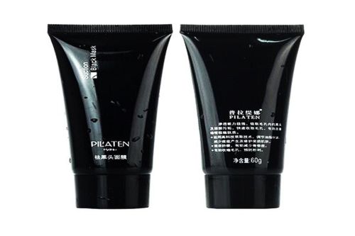 Черная маска Pilaten Black Mask в тюбике, очищающая маска для лица - пленка от черных точек