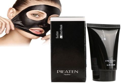 Черная маска Pilaten Black Mask в тюбике, очищающая маска для лица - пленка от черных точек