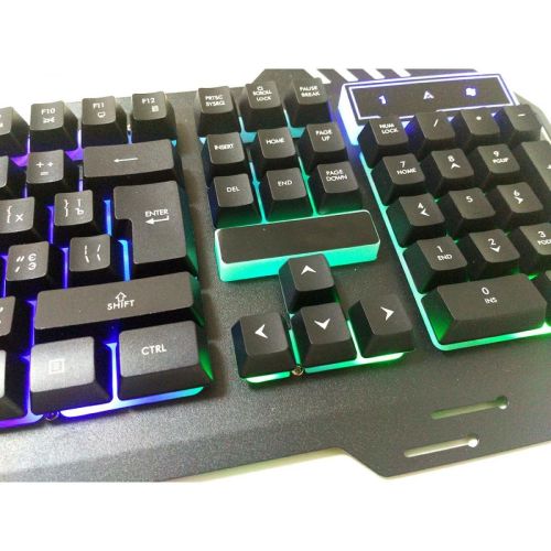 USB провідна комп'ютерна клавіатура Kronos KW - 900 з підсвічуванням Black