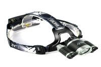 Ліхтар налобний ліхтарик 3 Led Bailong RJ-3000 T6 3 в 1 Світлодіодний потрійний ліхтар акумуляторний RJ3000 на голову