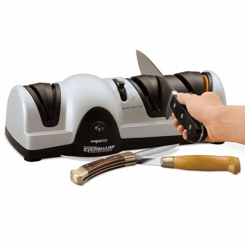 Большая двойная электроточилка для кухонных ножей и ножниц Presto Eversharp Knife Sharpener от сети 220V