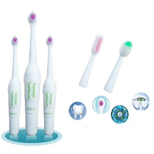 Електрична зубна щітка на батарейках 3 в 1 Massage Toothbrush R008-1