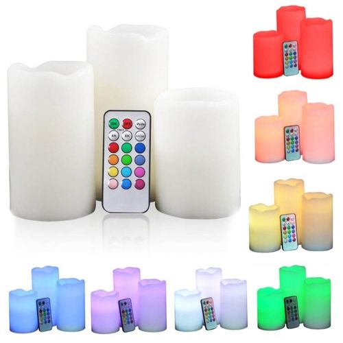 Комплект світлодіодних свічок різної висоти з пультом управління Luma Candles Color Changing