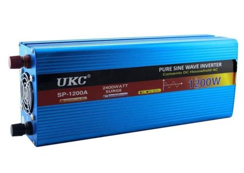 Перетворювач з чистою синусоїдою AC / DC 12V 1200W авто інвертор