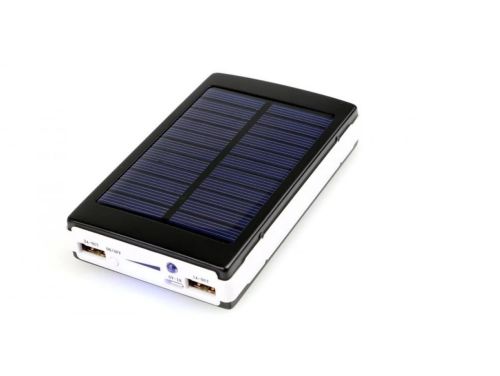 Портативное зарядное Power Bank Solar 90000 mAh c Led фонариком УМБ Metal Черный на солнечной батарее Павербанк, внешний аккумулятор, PowerBank 