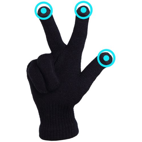 Перчатки для сенсорных экранов iGloves Black, Зимние перчатки с сенсорными пальцами для работы с емкостными экранами, Черные
