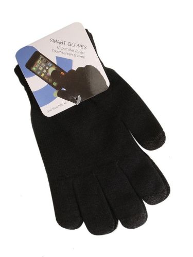 Перчатки для сенсорных экранов iGloves Black, Зимние перчатки с сенсорными пальцами для работы с емкостными экранами, Черные