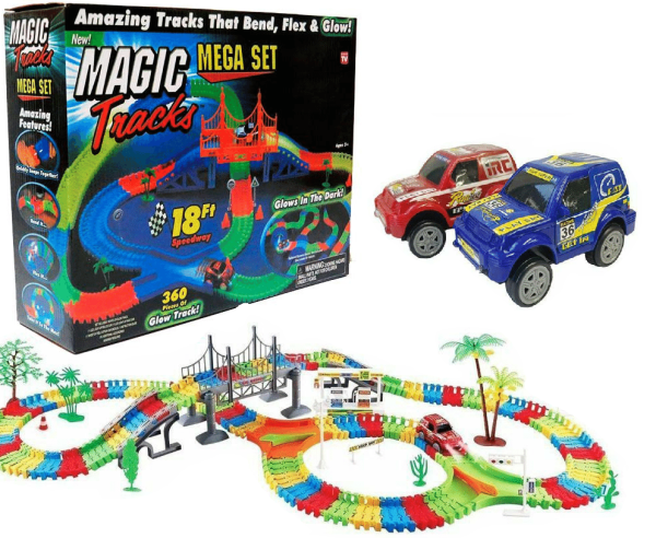 Гоночний трек Magic Tracks Mega Set на 360 деталей дитячий гнучкий трек Меджик Трек