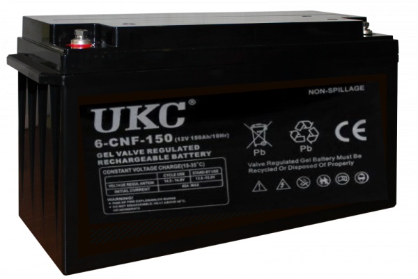 Універсальний гелевий акумулятор GEL UKC 6-CNF-150 12V 150Ah (акумуляторна батарея 12В 150Ач)
