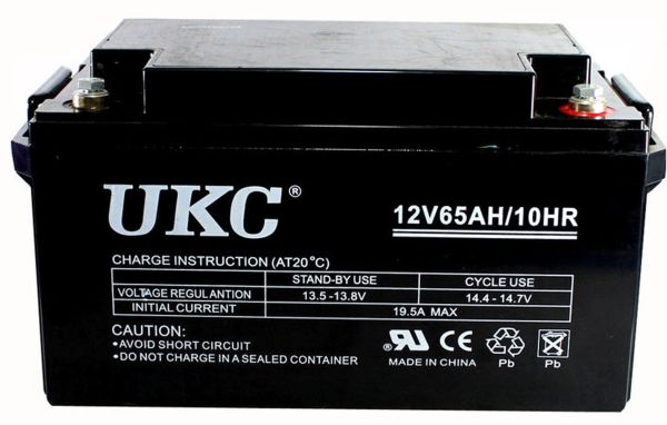 Універсальний гелевий акумулятор GEL UKC 6-CNF-65 12V 65AH (акумуляторна батарея 12В 65аг)