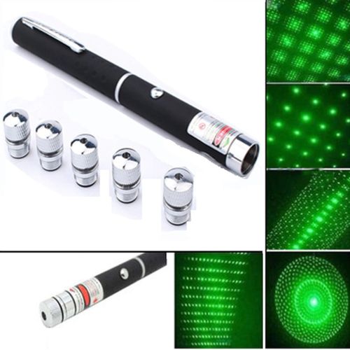 Зеленый Лазер (Green laser) 5 насадок 5 в 1 8400, лазерные указки, лазер указка, лазер зеленый