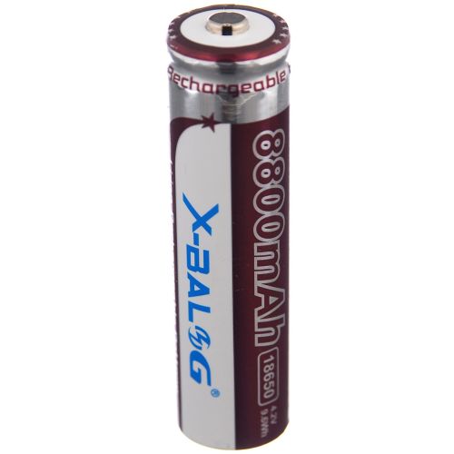 Аккумуляторная литий-ионная батарейка X-Balog 18650 Li-Ion, 8800 mAh 4.2V / Универсальная аккумуляторная батарея 8800 мАч