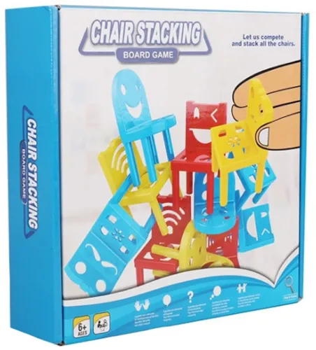 Настільна розвиваюча гра Chair Stacking Стільці балансири 36 стільців, гра вежа дженга балансуючі стільці для розвитку дрібної моторики від 6 років