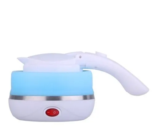 Електричний чайник складаний C автовідключенням Electric Kettle 0,5 л, дорожній силіконовий електрочайник, портативний електро міні-чайник Синій
