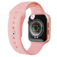 Наручний Смарт годинник Smart Watch T500 Спортивні з мікрофоном тонометром IP67 Aluminium 44mm Розумні годинник з функцією фітнесу та здоров'я рожеві