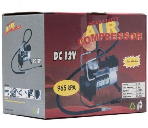 Автокомпресор від прикурювача Аіг pump HS - 208 965кПа для накачування шин 140psi 10Amp Автомобільний компресор насос для підкачки коліс машини чорний