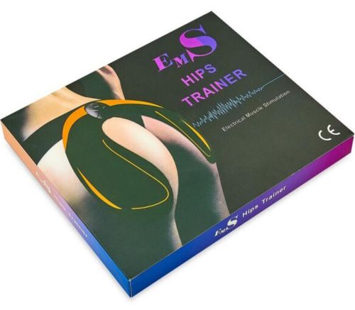 Міостимулятор для сідниць і стегон EMS Hips Trainer вібраційний імпульсний тренажер від целюліту, масажер для тренування пружності м'язів з пультом