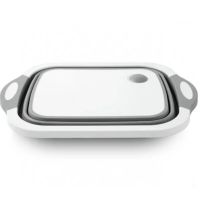 Складная разделочная доска Chopping Board 4 в 1 для мытья и резки овощей с сливным отверстием миска Chopper