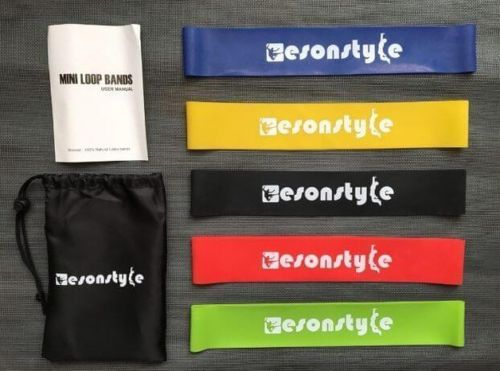 Набір фітнес гумок для фітнесу Esonstyle з 5 стрічок в зручному мішечку 5 штук, фітнес гумки