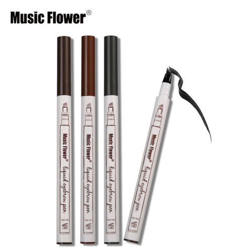 Водостійкий олівець для брів Music Flower 03# Dark Grey (Темно сірий) з ефектом тату M5031