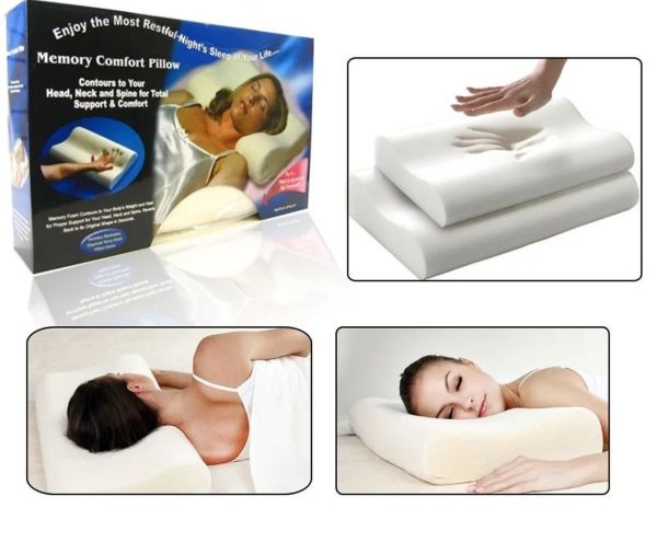 Ортопедична подушка Comfort Memory Pillow Foam, латексна подушка з пам'яттю Меморі Пілоу
