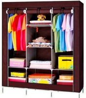 Складаний тканинний шафа для одягу Storage Wardrobe 88130 на 3 секції 130х45х175 см потрійний каркасний для речей