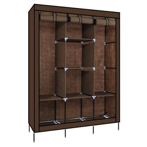Складаний тканинний шафа для одягу Storage Wardrobe 88130 на 3 секції 130х45х175 см потрійний каркасний для речей
