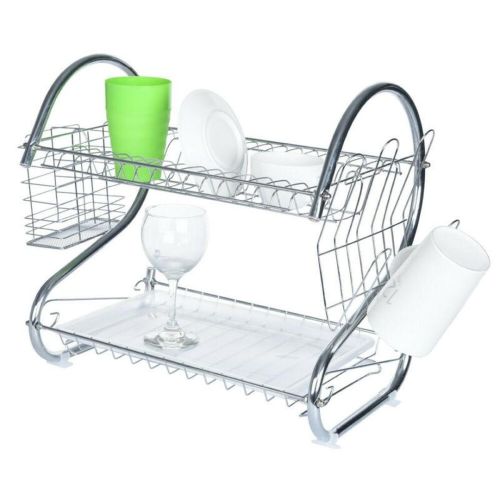 Сушарка для посуду з нержавіючої сталі Kitchen Storage Rack 8051 стійка, Полиця, органайзер для зберігання