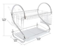 Сушарка для посуду з нержавіючої сталі Kitchen Storage Rack 8051 стійка, Полиця, органайзер для зберігання