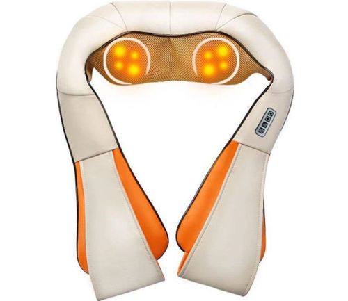Роликовий масажер для шиї, плечей і спини Massager of Neck Kneading з прогріванням і пультом, шиацу, на плечі