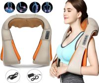 Роликовий масажер для шиї, плечей і спини Massager of Neck Kneading з прогріванням і пультом, шиацу, на плечі