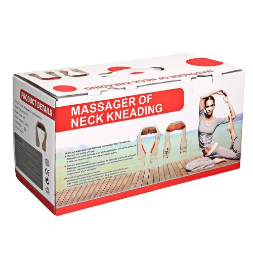Роликовий масажер для шиї, плечей і спини Massager of Neck Kneading з прогріванням і пультом, шиацу, на плечі