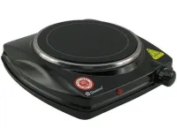 Електрична настільна інфрачервона плита Domotec MS - 5851 Ceramic на 1 конфорку, Керамічна електроплита 1200 Вт термостат на 5 положень Чорна
