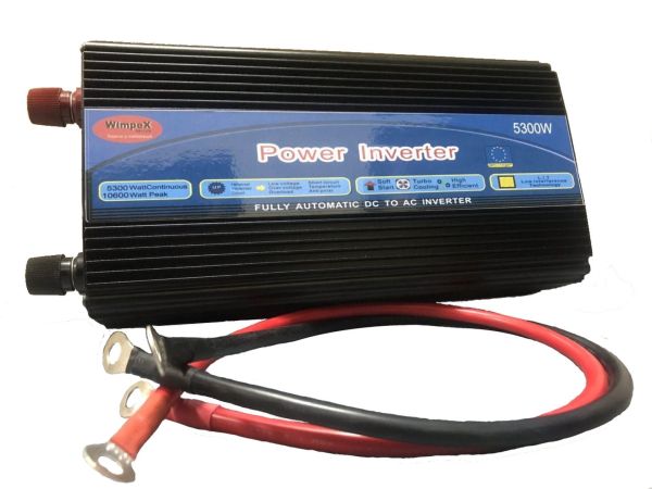 Автомобільний перетворювач напруги Wimpex 24V - 220V 5300w авто інвертор C Led дисплеєм