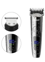 Бездротова машинка для стрижки USB VGR V-072 з регулювальною насадкою VGR V-072, Водонепроникний акумуляторний тример бритва з LED дисплеєм 5W