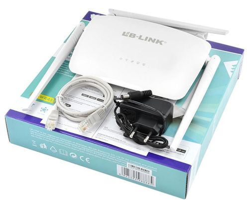 Бездротовий маршрутизатор (Wi-fi роутер) LB-Link BL-WR450H WiFi White на 4 антени і 2 USB порту