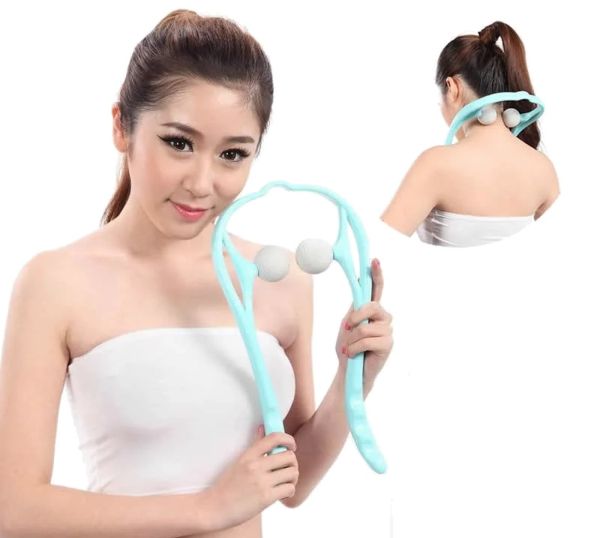 Ручний роликовий масажер для шиї Hexiang Neck Massager для зняття втоми і напруги